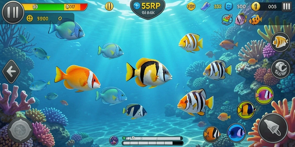 Tangkapan ikan besar dalam gameplay 55RP yang mendebarkan.
