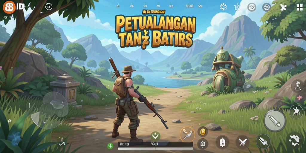 Tampilan gameplay 88ID yang menakjubkan di dunia terbuka.