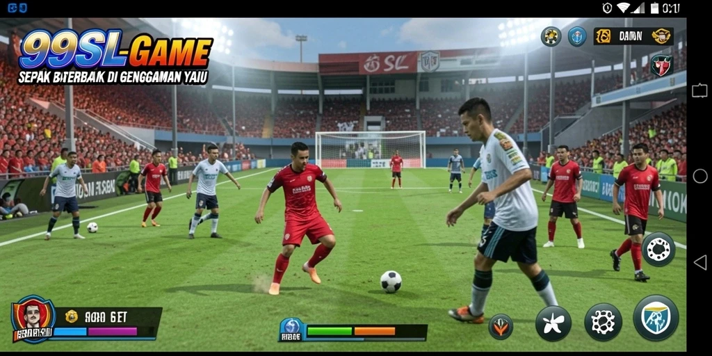 Screenshot gameplay dari 99SL menunjukkan aksi seru di lapangan.