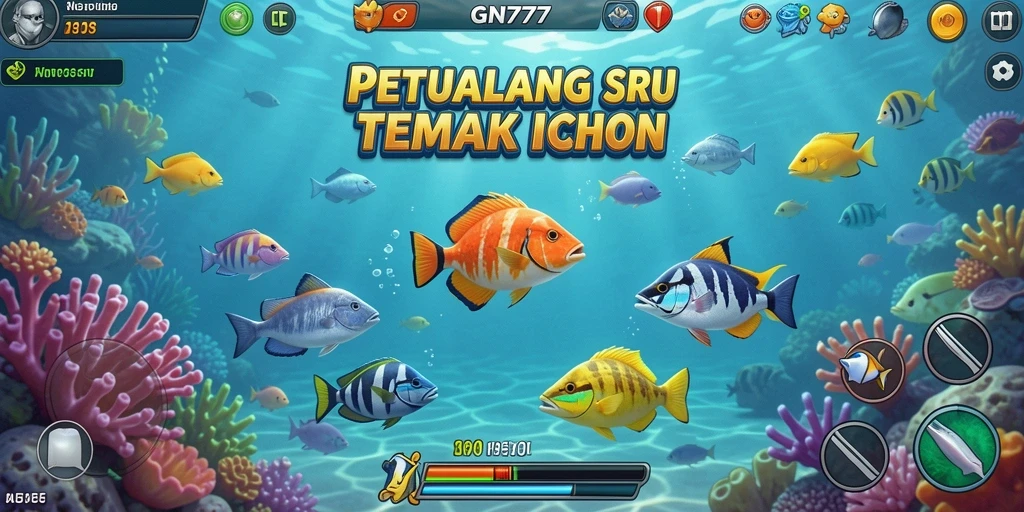 Gameplay seru dalam GN777 saat menangkap ikan.
