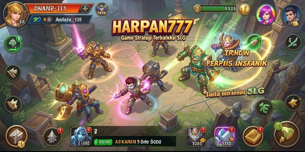 Tangkapan layar gameplay HARAPAN777 yang menampilkan pertempuran strategis yang seru.