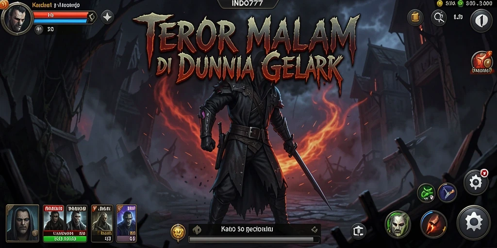 Tampilan gameplay INDO777 dengan suasana menakutkan.