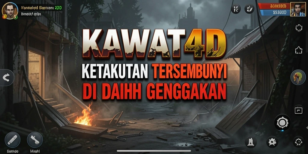 Screenshot KAWAT4D menampilkan suasana horor mencekam dari gameplay yang intens.
