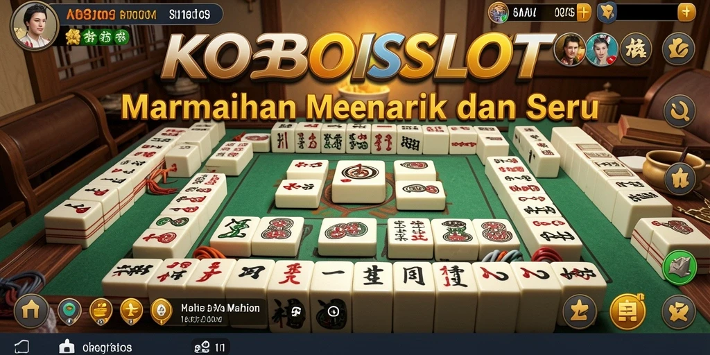 Screenshot permainan KOBOISLOT menampilkan aksi Mahjong yang menarik dan seru.