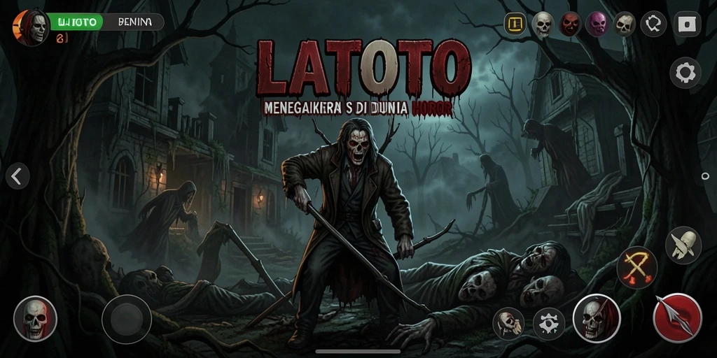 Tangkapan layar LATOTO menunjukkan suasana horor yang mencekam dan gameplay yang menegangkan.