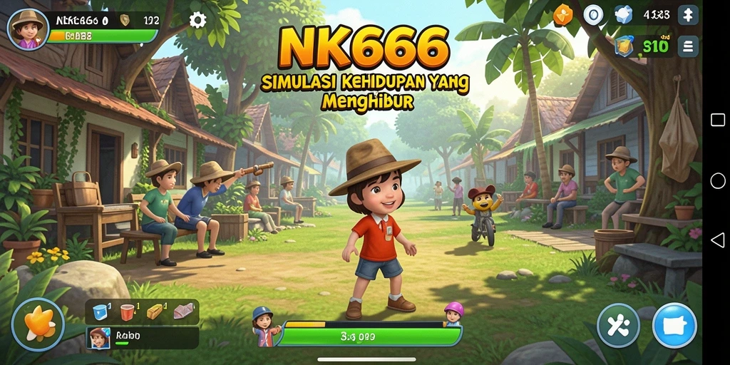 Tangkapan layar gameplay menunjukkan interaksi karakter dalam <strong>NK666</strong> yang dinamis.