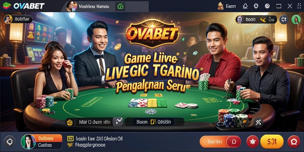 Tampilan gameplay menarik dalam aplikasi Live Casino OVABET.