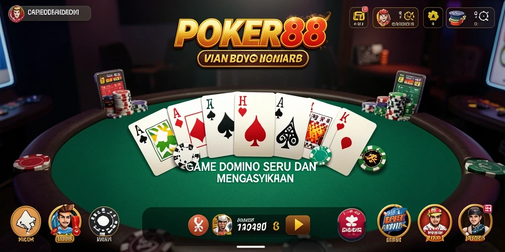 Tampilan gameplay POKER88 yang menegangkan dan interaktif.