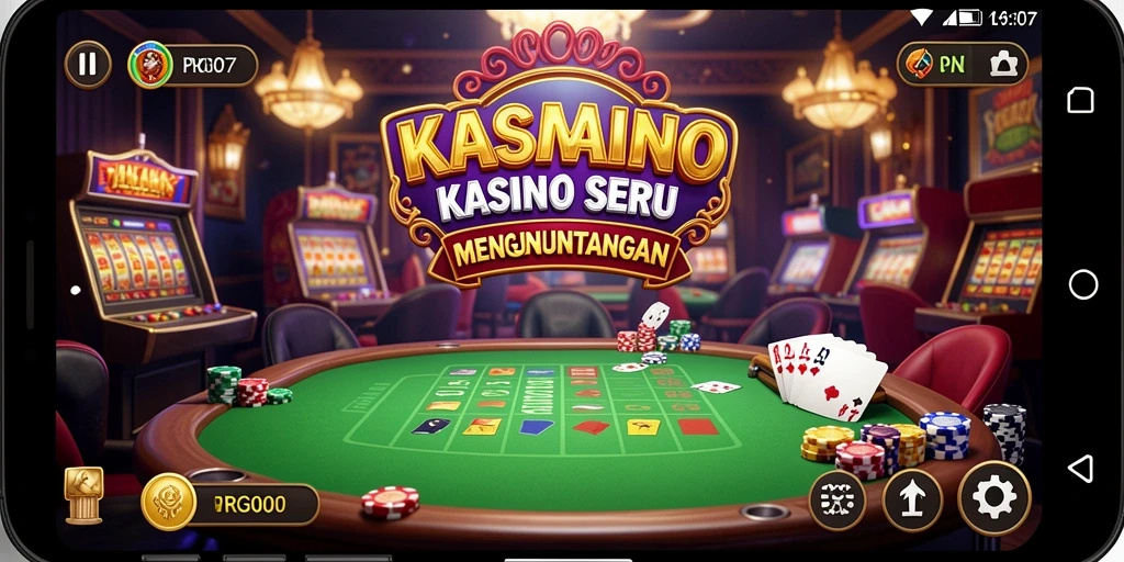 Tampilan gameplay mendebarkan dari PRG007 dengan desain Kasino yang memukau.