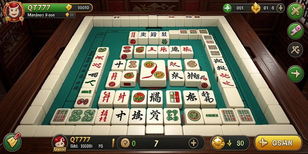 Tampilan menarik gameplay Mahjong di QT777.