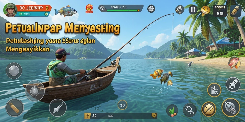 Tangkapan ikan di REJEKIPOP dengan grafis menakjubkan yang realistis.