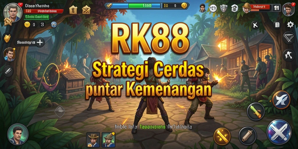 Tampilan gameplay RK88 dengan aksi strategi yang mendebarkan.