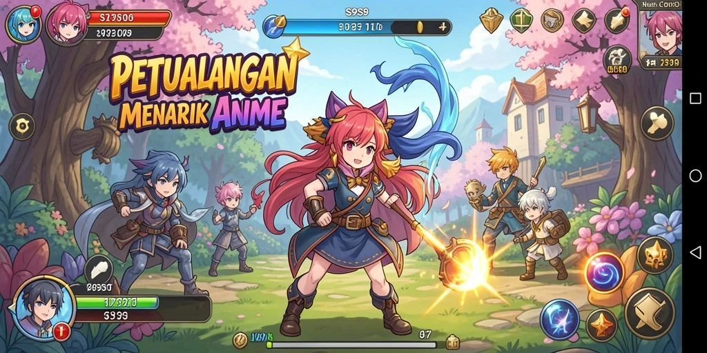 Screenshot gameplay S9S9 menampilkan karakter Anime dalam aksi.