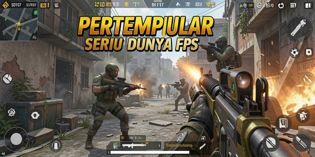 Menampilkan aksi seru dari gameplay FPS SD107.