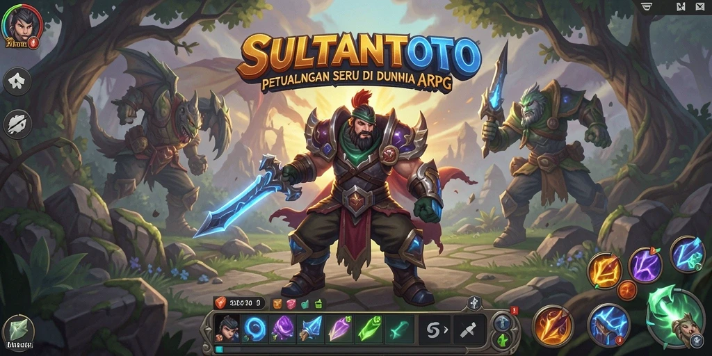 Tampilan gameplay menegangkan di dunia fantasi SULTANTOTO.